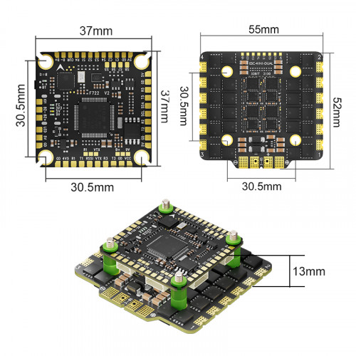 Aocoda-RC F780 V2 Stack F722 V2 3080 AM32 80A 4in1ESC 30x30mm 3-8S